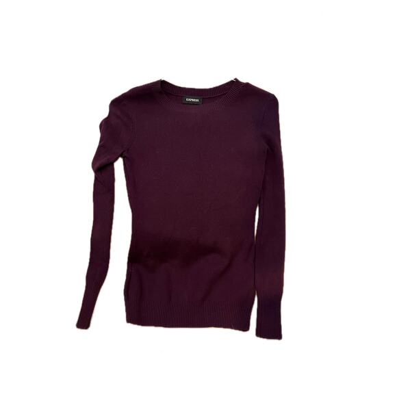 Express Sweaters - Express Crew Neck Purple Knit Sweater Womans Medium